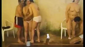 Three Bengali Aunties Sharing One Lucky Guy In Private Session