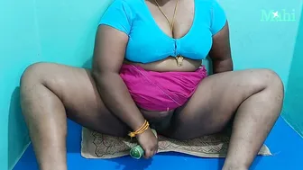 Tamil Aunty Masturbating Alone With Cucumber In Her Bedroom