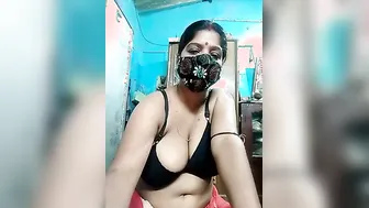 Squeezing And Playing With Big Natural Boobs Of Married Aunty