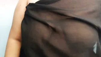 Neighbor Aunty Showing Off Her Tits Seducing Young Worker Guy