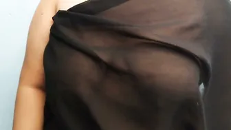 Neighbor Aunty Showing Off Her Tits Seducing Young Worker Guy