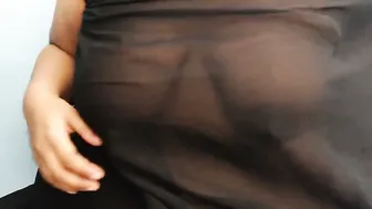 Neighbor Aunty Showing Off Her Tits Seducing Young Worker Guy