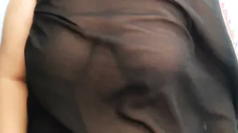 Neighbor Aunty Showing Off Her Tits Seducing Young Worker Guy