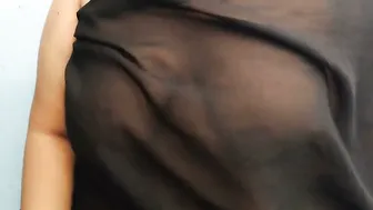 Neighbor Aunty Showing Off Her Tits Seducing Young Worker Guy