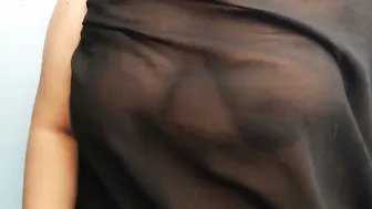 Neighbor Aunty Showing Off Her Tits Seducing Young Worker Guy