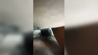Milky Desi Milf Stroking His Cock Between Her Heavy Breasts