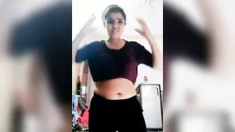 Chubby Desi Aunty Showing Deep Navel In Tight Outfit Teasing