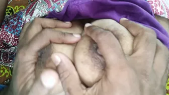 Aunty Showing Her Cute Breasts Getting Touched And Squeezed Hard