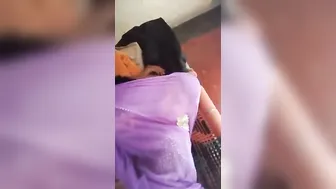 Saree Clad Aunty Seducing And Riding Younger Man On Couch