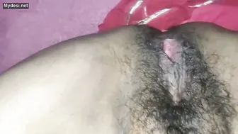 Hairy Desi Aunty Spreading Legs Exposing Her Natural Bush Wide