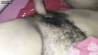 Hairy Desi Aunty Spreading Legs Exposing Her Natural Bush Wide
