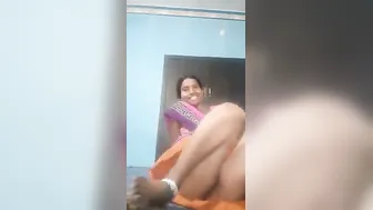 Tamil Wife Recording Herself Stripping For Her Husband Away