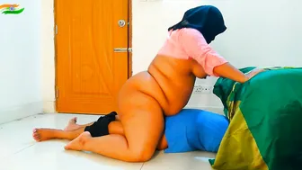 Aunty Riding Electrician's Cock After He Got Stuck Under Bed