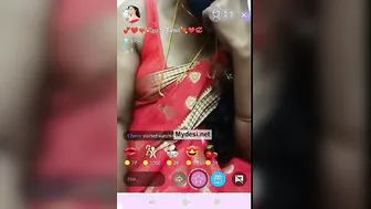 Sexy Desi Aunty Going Live Stripping Naked On Tango App Again
