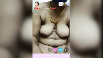 Sexy Desi Aunty Going Live Stripping Naked On Tango App Again