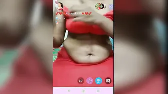 Sexy Desi Aunty Going Live Stripping Naked On Tango App Again