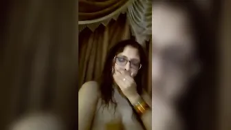 Horny Married Aunty Spreading Legs And Showing Her Shaved Pussy