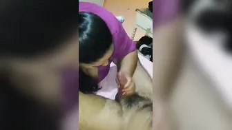 Mature Indian Aunty Sucking Young Cock Like A Lollipop Today