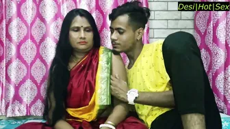 Lonely Aunty Getting Rough Fucked By Her Nephew Behind Doors