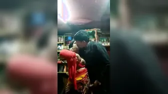 Thick Milf Aunty On Her Knees Giving Sloppy Wet Head At Night