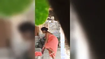 Village Aunty Caught Changing Clothes By Peeping Neighbor Guy