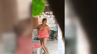 Village Aunty Caught Changing Clothes By Peeping Neighbor Guy
