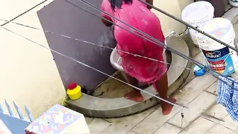 Curvy Aunty Bathing And Teasing In Her Tight Red Nighty Tonight