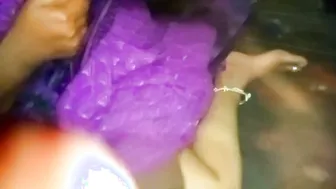 Naughty Aunty Relieving Herself While Playing With Her Tits