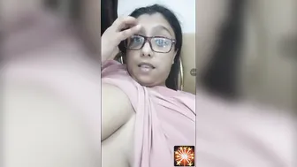 Aunty With Glasses Exposing Her Big Tits To Her Secret Lover