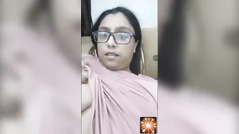 Aunty With Glasses Exposing Her Big Tits To Her Secret Lover