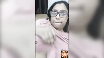 Aunty With Glasses Exposing Her Big Tits To Her Secret Lover