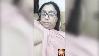 Aunty With Glasses Exposing Her Big Tits To Her Secret Lover