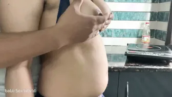 Busty Kitchen Aunty Showing Massive Boobs While Getting Pounded