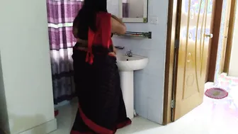 Tamil Milf Fixing Hair At Mirror Then Getting Railed From Behind