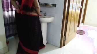 Tamil Milf Fixing Hair At Mirror Then Getting Railed From Behind