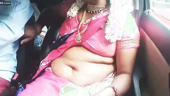 Telugu Aunty In Saree Talking Dirty During Car Sex Session