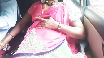 Telugu Aunty In Saree Talking Dirty During Car Sex Session