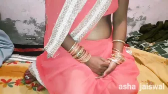 Indian Aunty Slowly Stripping Out Of Her Saree Completely