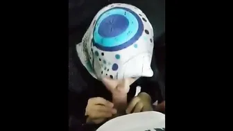 Covered Aunty Giving Passionate Blowjob To Her Man Tonight