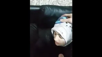 Covered Aunty Giving Passionate Blowjob To Her Man Tonight