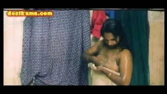 Stranger Aunty Secretly Filmed Bathing Naked In Neighborhood Home