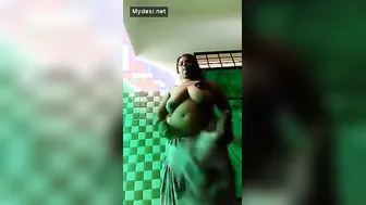 Thick Desi Aunty Stripping Off Her Clothes Teasing For Camera