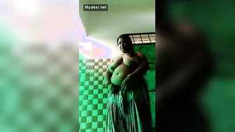 Thick Desi Aunty Stripping Off Her Clothes Teasing For Camera