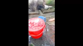 Village Bengali Aunty Caught Showering In Outdoor Bathroom Secretly