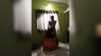 Chubby Married Aunty Sneaking Next Door To Ride Skinny Uncle