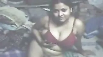 Thick Aunty With Massive Boobs Sucking Me Off In Her Bedroom