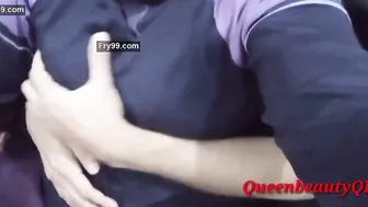 Homemade Fun With My Big Breasted Aunty Showing Everything Off