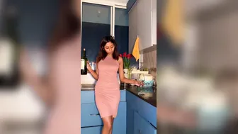 Slutty Babe Flaunting Her Body In Backless Dress Teasing Hard