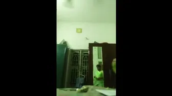 Tamil Aunty Caught Changing Her Sari By Hidden Camera In Bedroom