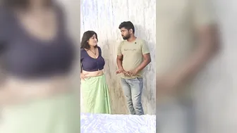Busty Aunty Showing Off Her Massive Boobs In Tight Blouse